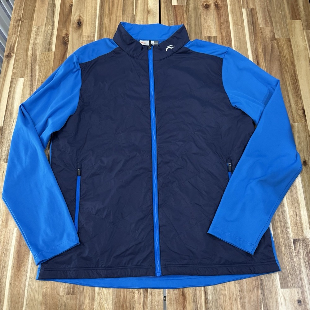 KJUS Retention Jacket Mens 56 2XL Blue Lightweight Full Zip Performance Golf